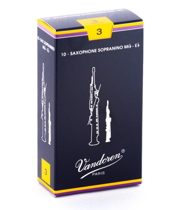 Boite de 10 anches Vandoren Traditionnelles force 2,5 pour Clarinette Sib