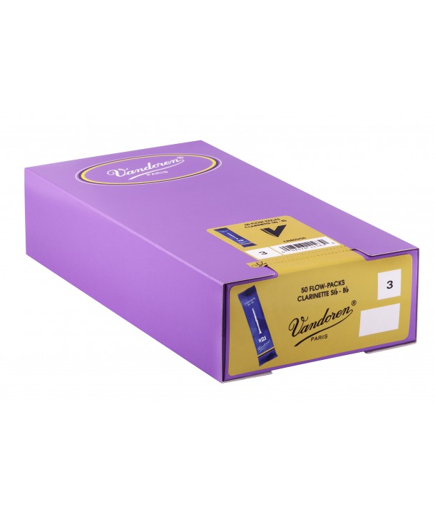 Boite de 10 anches Vandoren Traditionnelles force 2,5 pour Clarinette Sib