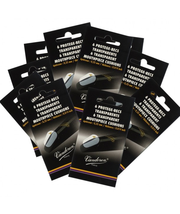 Sachet de 6 pastilles protège-becs transparentes, ép. 0,35 mm